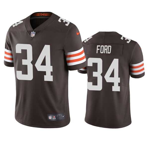 Men & Women & Youth Cleveland Browns #34 Jerome Ford Brown Vapor Limited Jersey->dallas cowboys->NFL Jersey